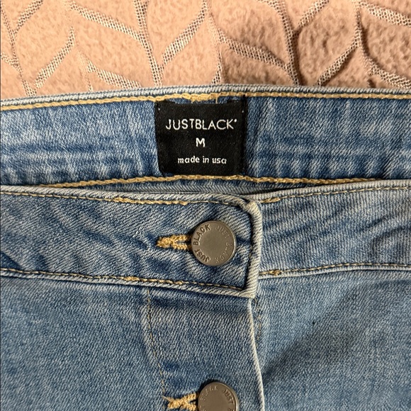 Just Black Denim Button-Up Mini Skirt - Picture 2 of 8